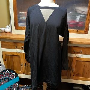 Torrid sweatshirt dress with mesh at bust / up arms / back
